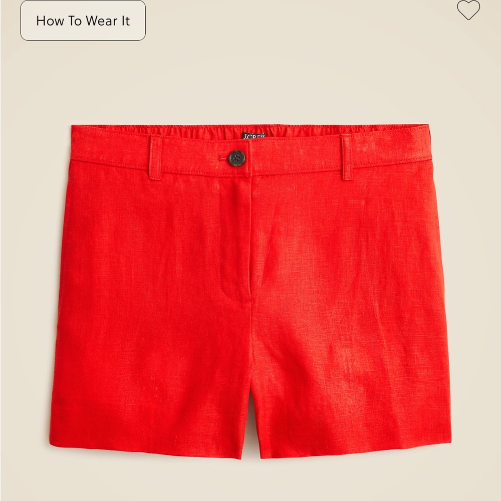 J. Crew High Waist Red Shorts